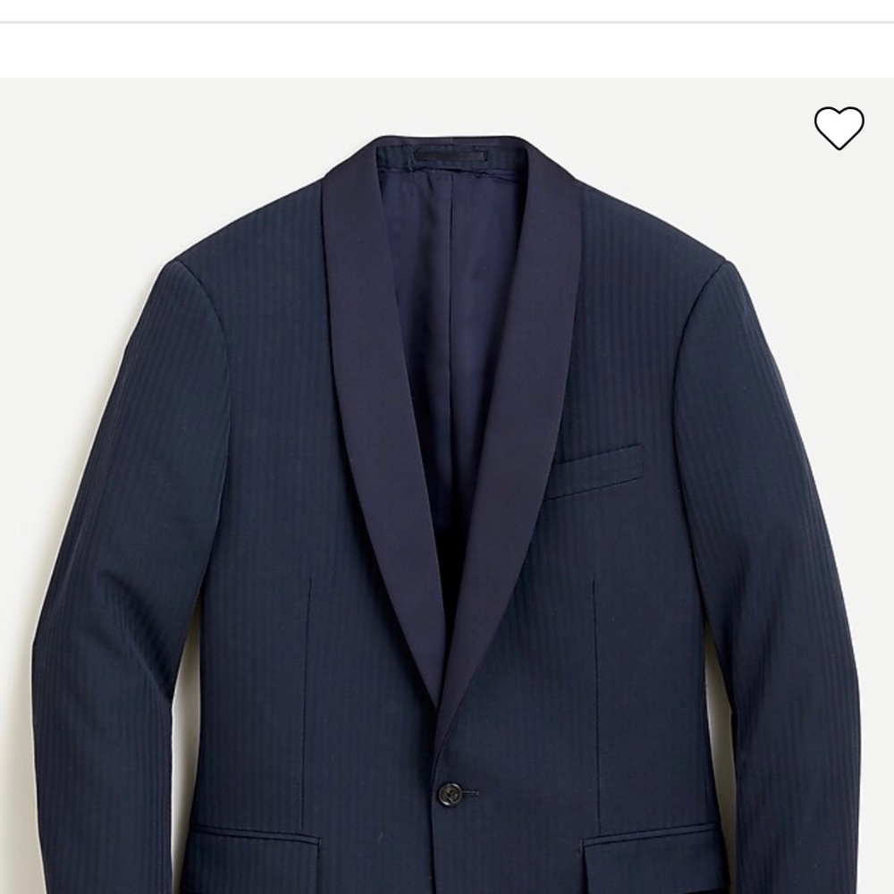 J Crew  navy seersucker tuxedo by  Larusmiani Tessuti